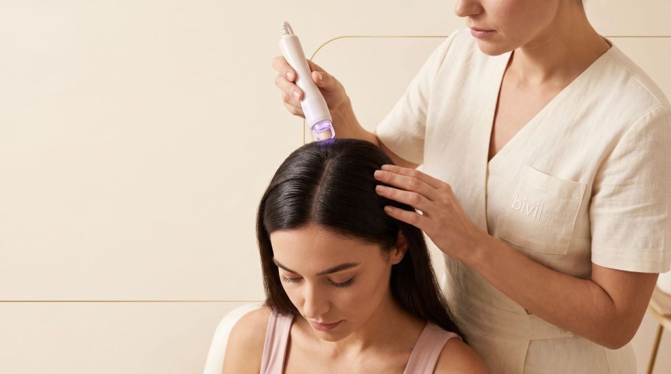 Cold plasma scalp treatment to support hair growth
